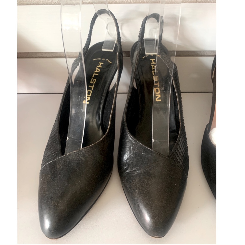 Vintage Halston slingback stilettos